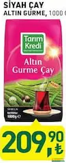 TARIM KREDİ ALTIN GURME SİYAH ÇAY 1000 G indirimli fiyat TARIM KREDİ ALTIN GURME SİYAH ÇAY 1000 G fiyat ve kampanya bilgisi